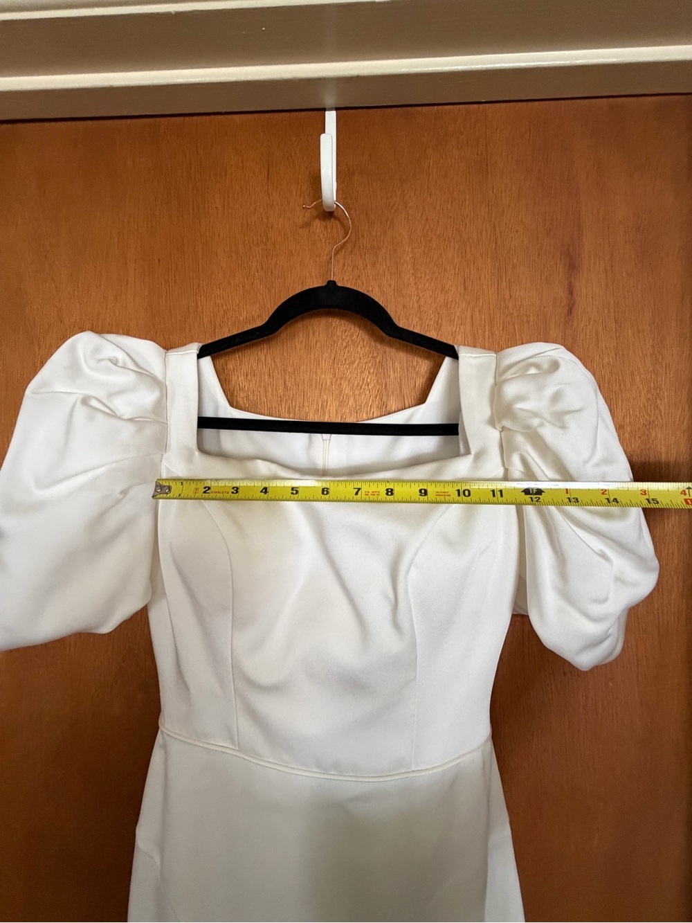 Miosa bride ivory puff sleeve wedding dress satin le blanc Casablanca - Picture 7 of 16